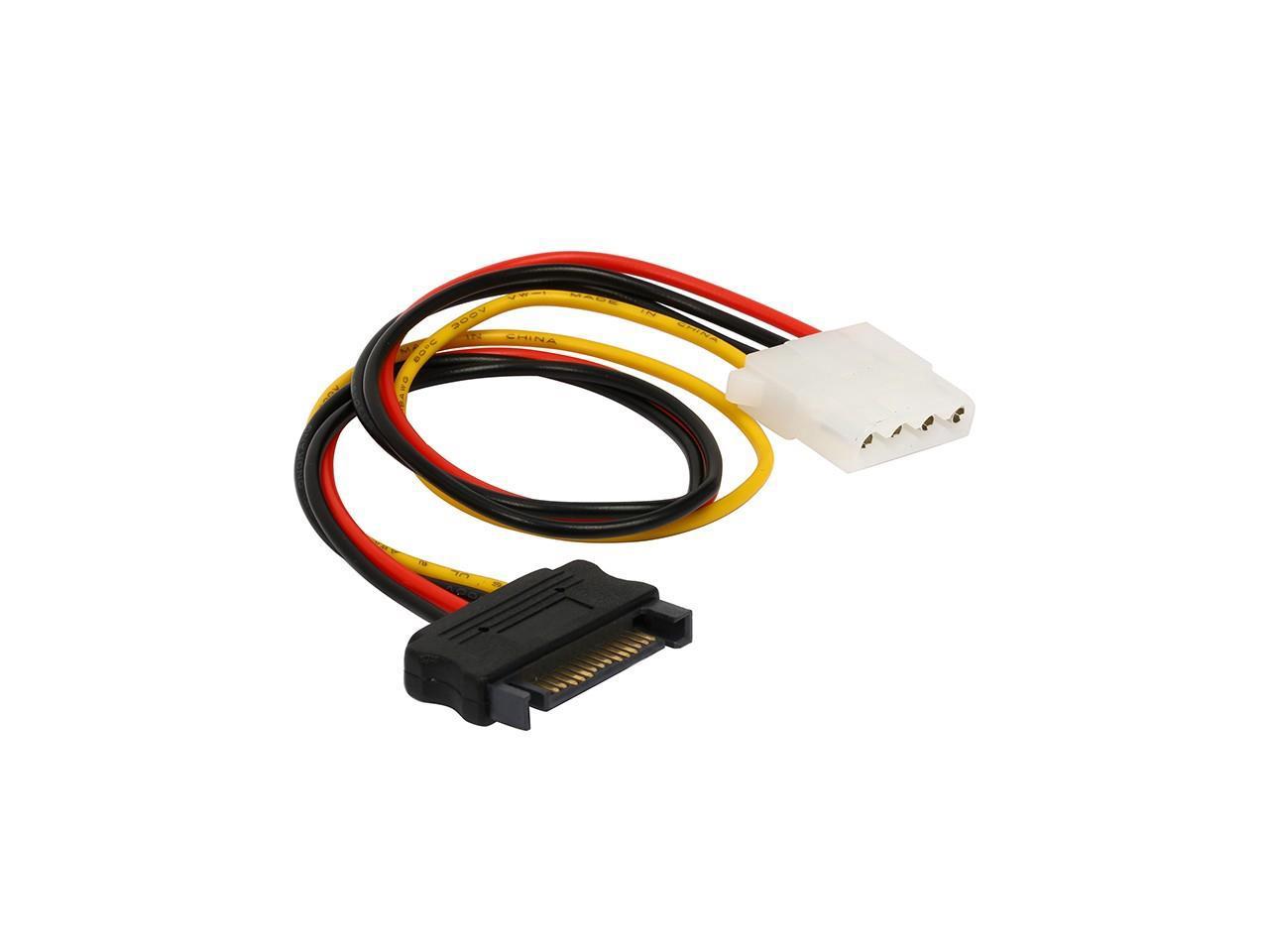 2 Pcs INTEL 4 PIN IDE Molex TO 2X SATA Power Adapter Cable FOR SSD SATA DRIVE 