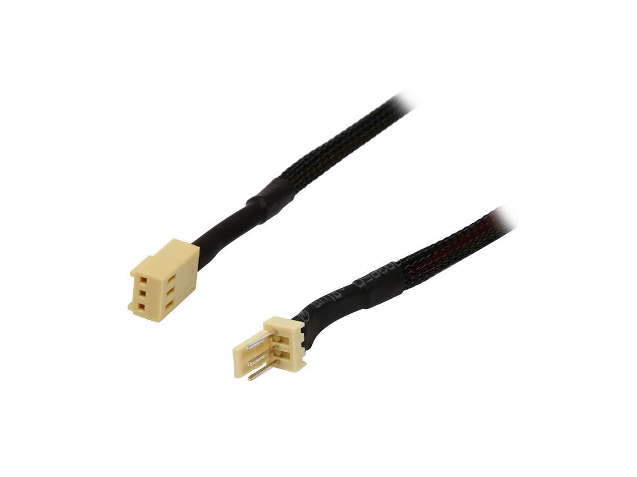 3 Pin Fan Power Extension Cable, Case Fan 3Pin Male to Female Power Extender Cable for PC
