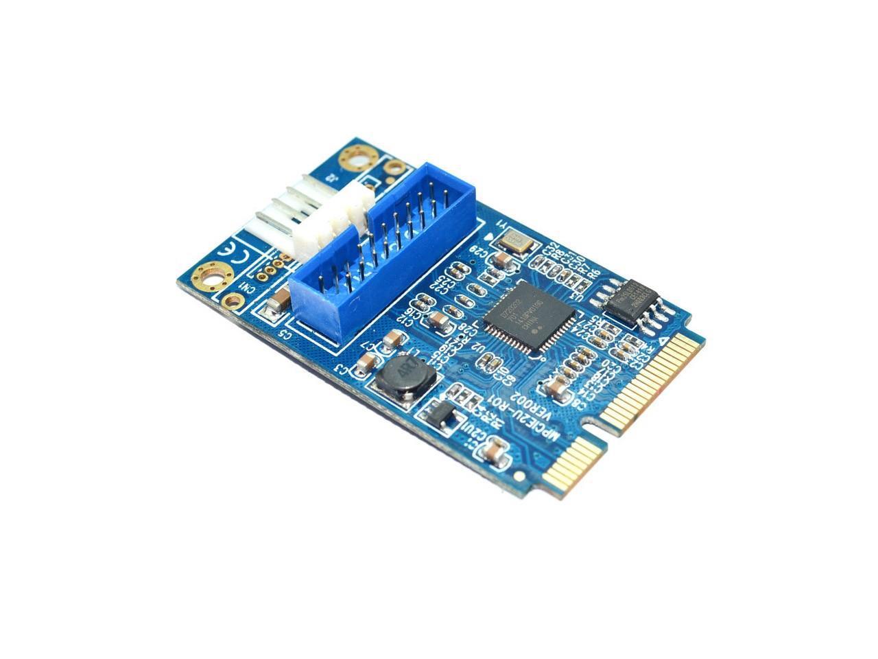 Grborn MINI PCI-E to USB3.0 Adapter Card Mini PCIE to 20Pin/19Pin Expansion Card