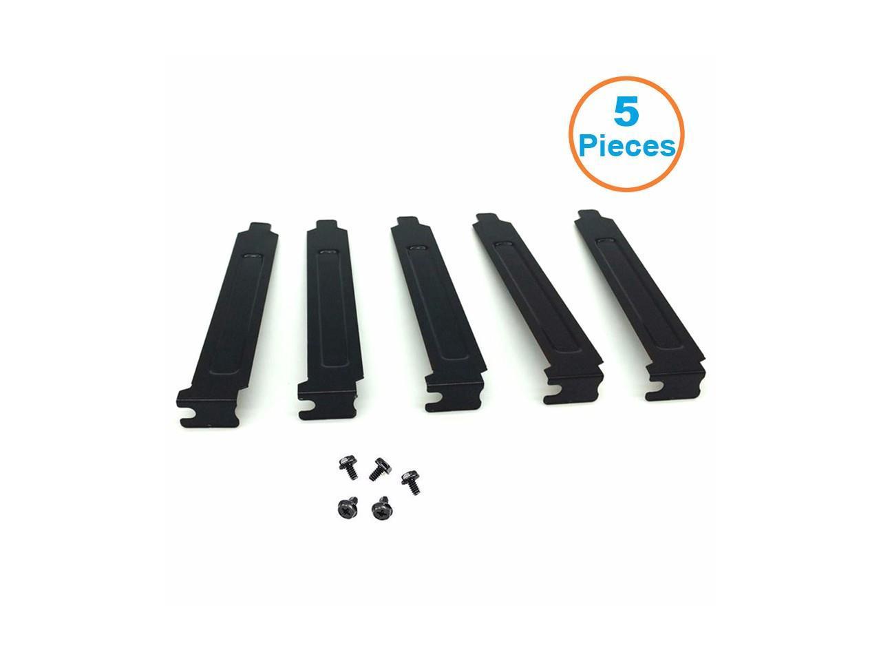 5pcs/lot Black metal slot covers dust filter blanking plate for PCI BLBP