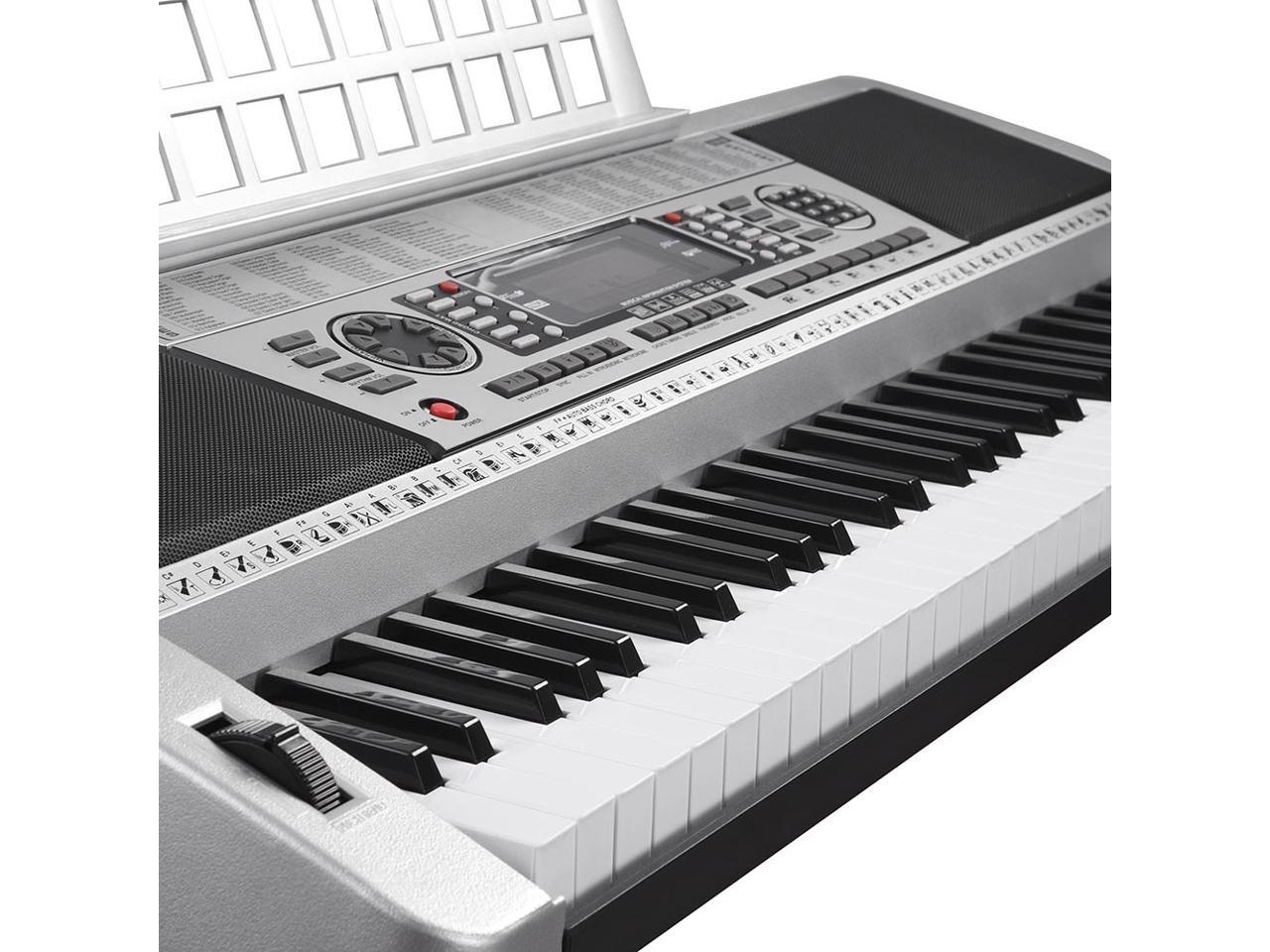 Electronic 61 Key Piano Keyboard (w/ Heavy Duty X Stand)