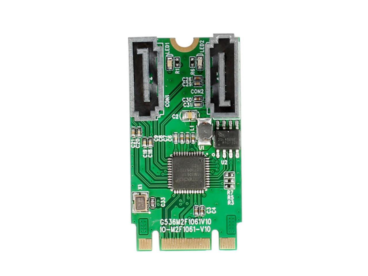 M.2 B + M Key slot to 2 Port SATA 6G RAID Adapter controller Card Support win 8 10 RAID0\/1 ...