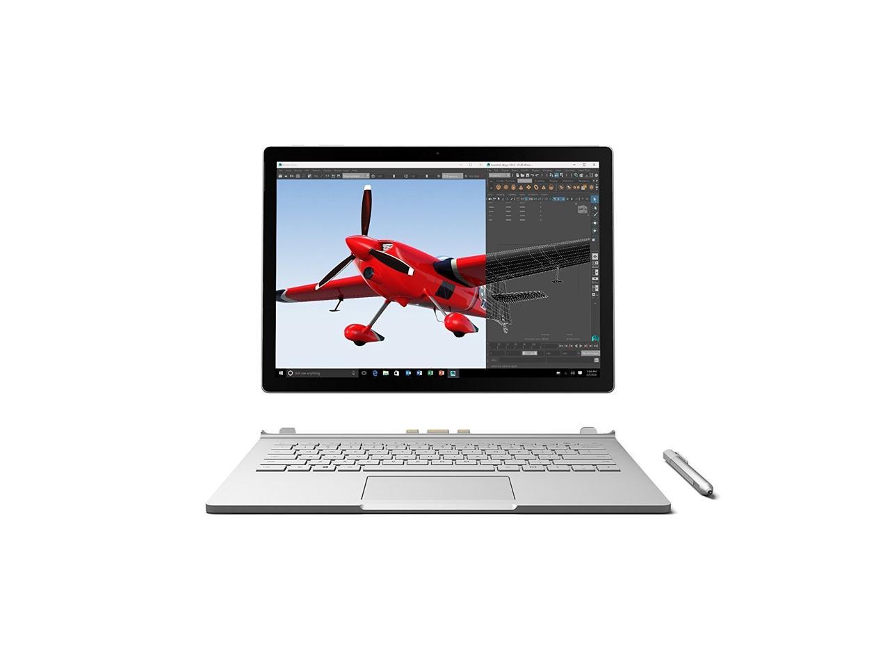 Refurbished Microsoft Surface Book 256gb Intel Core I5 7300u X2 2 6ghz 13 5 Silver Newegg Com