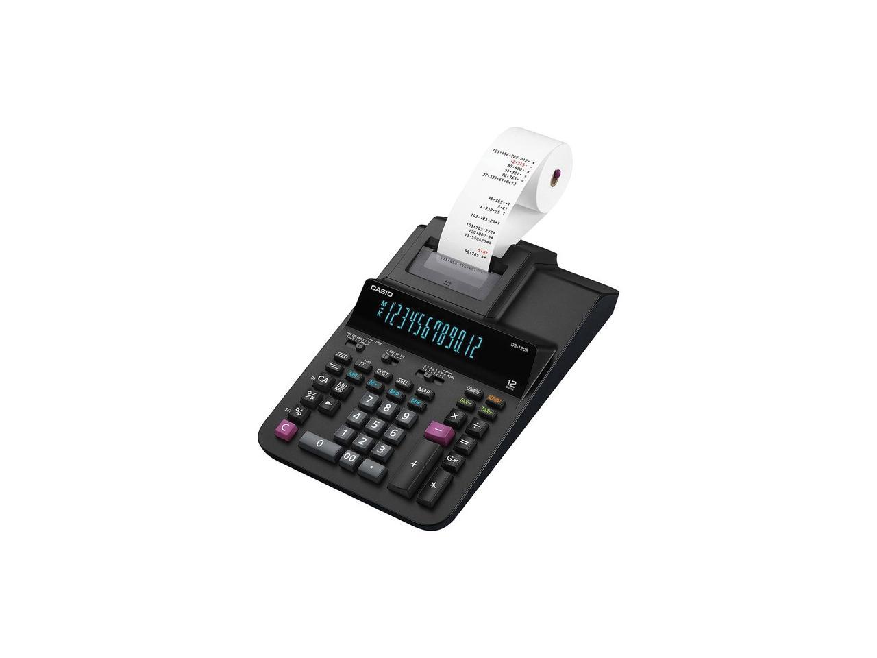 Casio DR120RBK 12Digit Desktop Printing Calculator