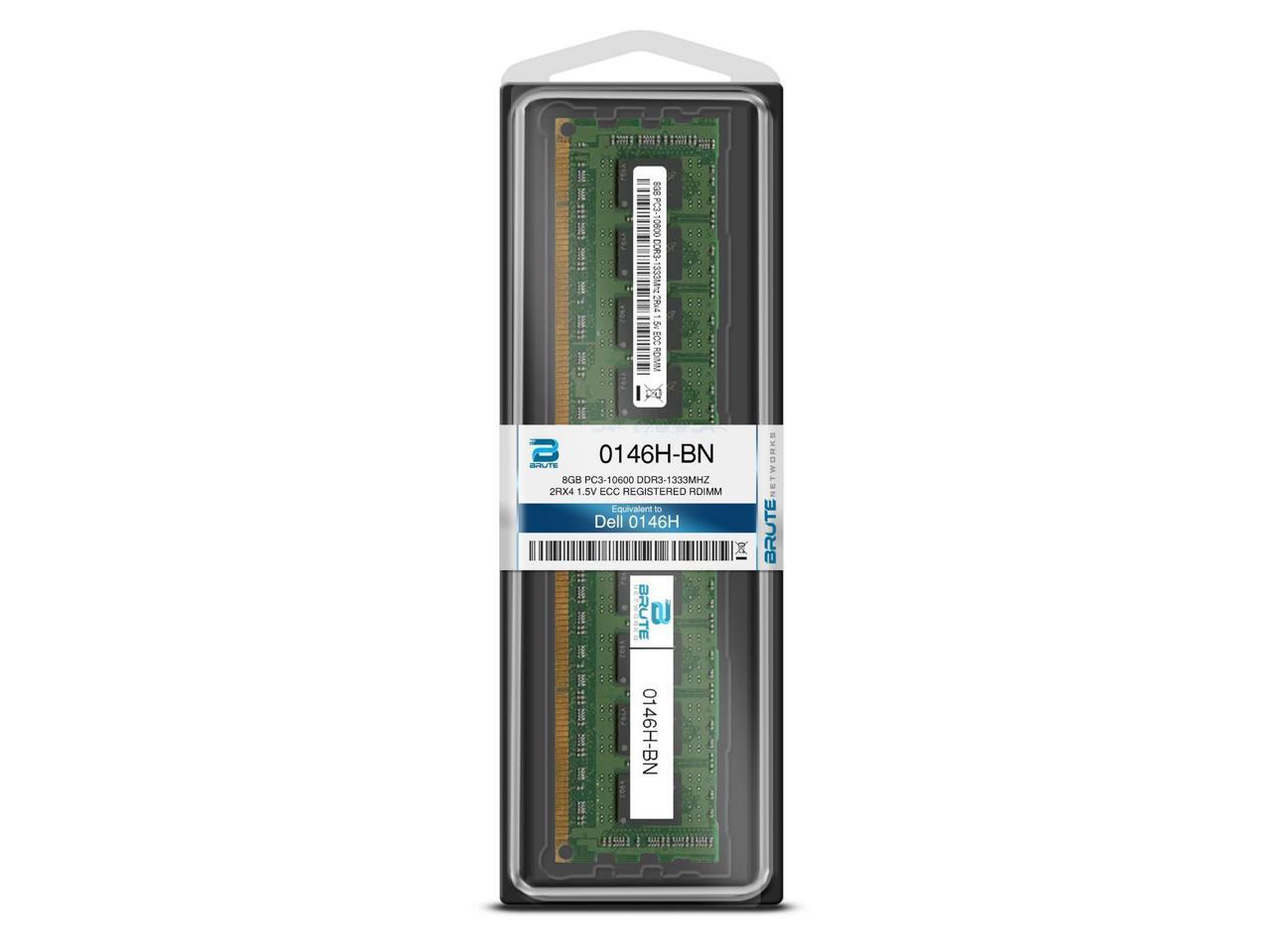 8GB PC3-10600 DDR3-1333Mhz 2Rx4 1.5v ECC Registered RDIMM Equivalent to OEM PN # FX622UT Brute Networks FX622UT-BN 8GB PC3-10600 DDR3-1333Mhz 2Rx4 1.5v ECC Registered RDIMM Equivalent to OEM PN # FX622UT Brute Networks FX622UT-BN