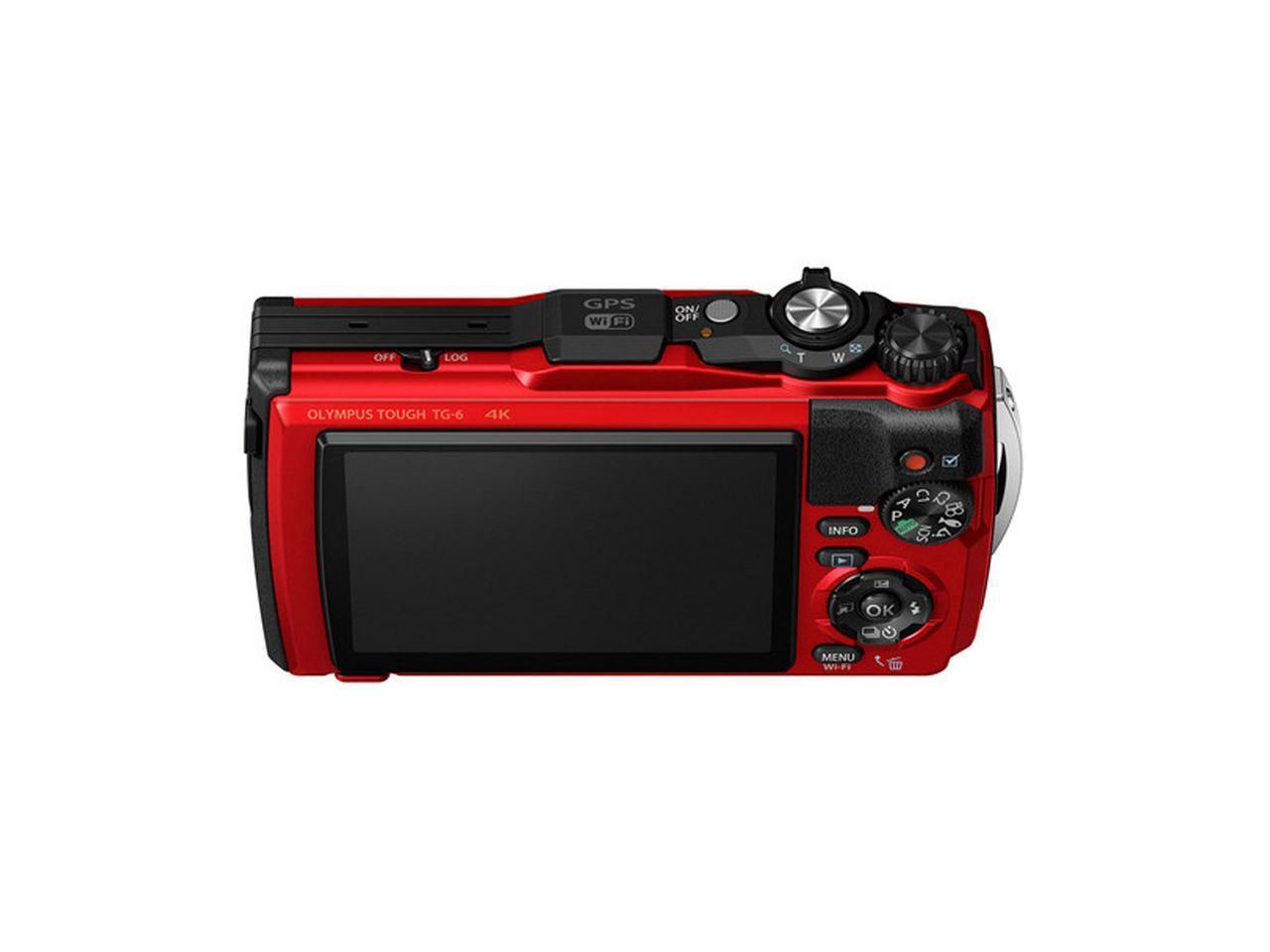 Olympus Tough TG6 Waterproof Camera, Red Newegg.ca