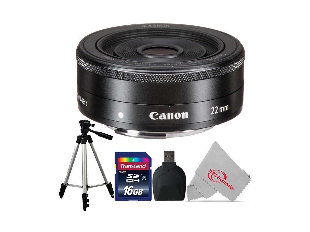 Canon Ef M 22mm F 2 Stm Lens Accessory Kit For Eos M Mirrorless Camera Newegg Com