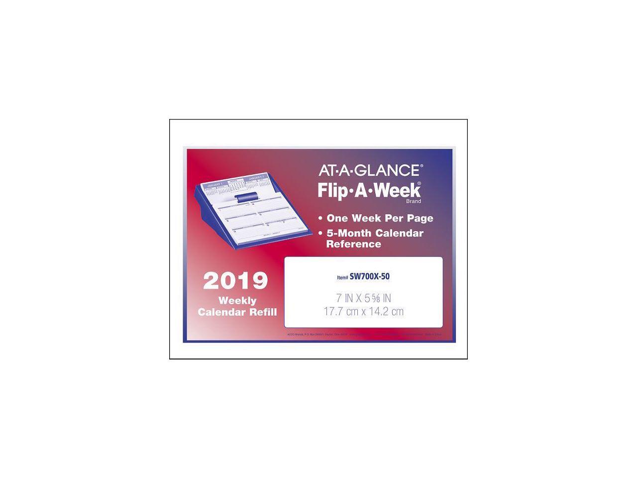At A Glance Flip A Week Desk Calendar And Base Calendars Newegg Com