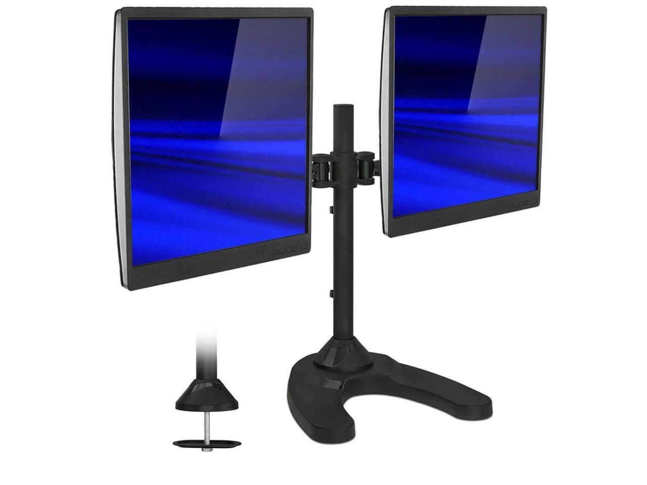 MountIt! Dual Monitor Stand 27" Max Screen Size VESA 75 100