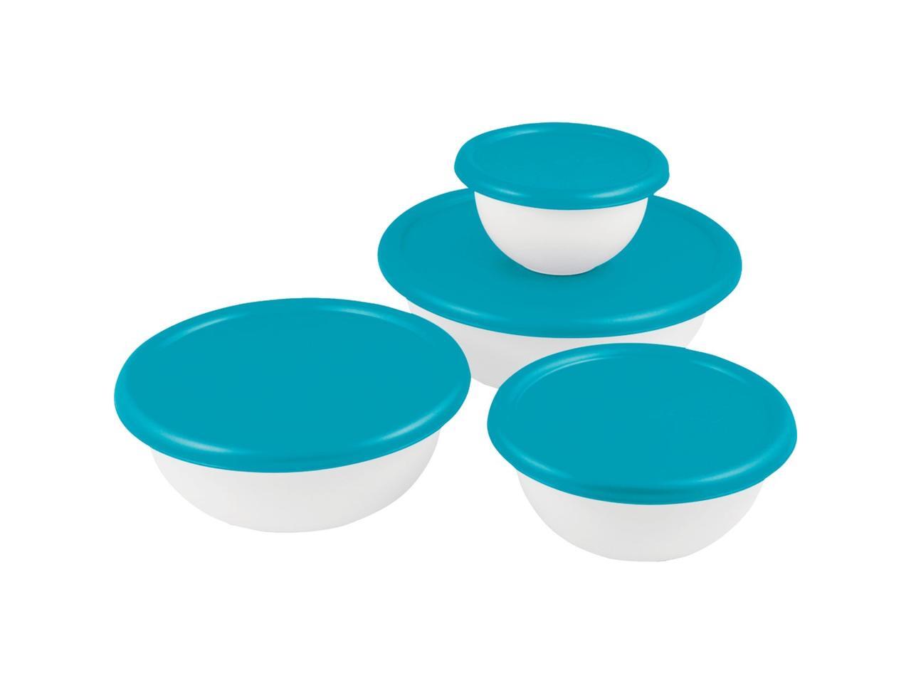 Sterilite Covered Plastic Bowl Set (8-Piece) 07479406 - Newegg.com