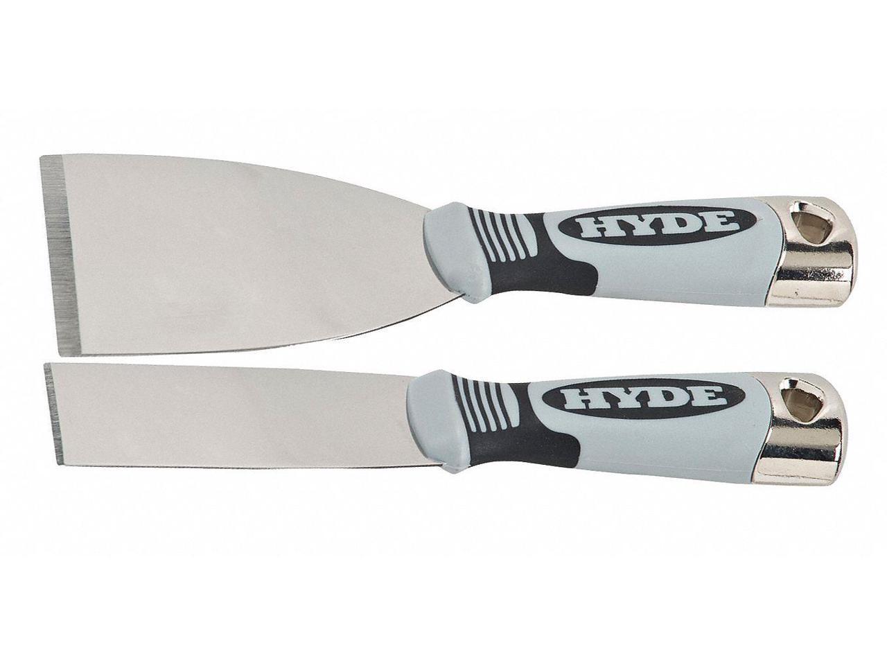 HYDE 48910 Putty Knife Set, Stiff, 11/2, 3" W, 2 Pc., Standards ANSI