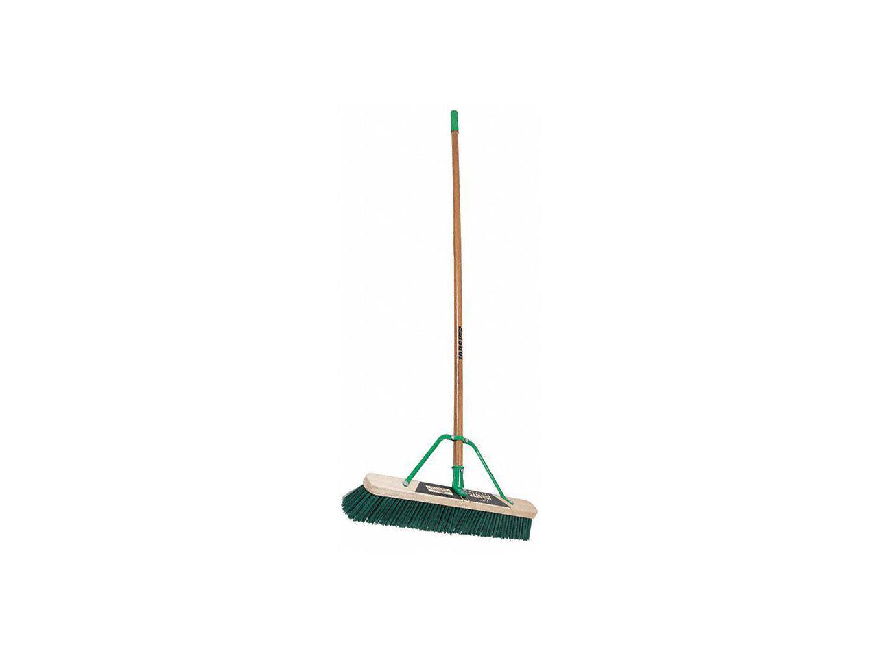 Quickie Push Broom,Head and Handle,24",Green HAWA 868SU