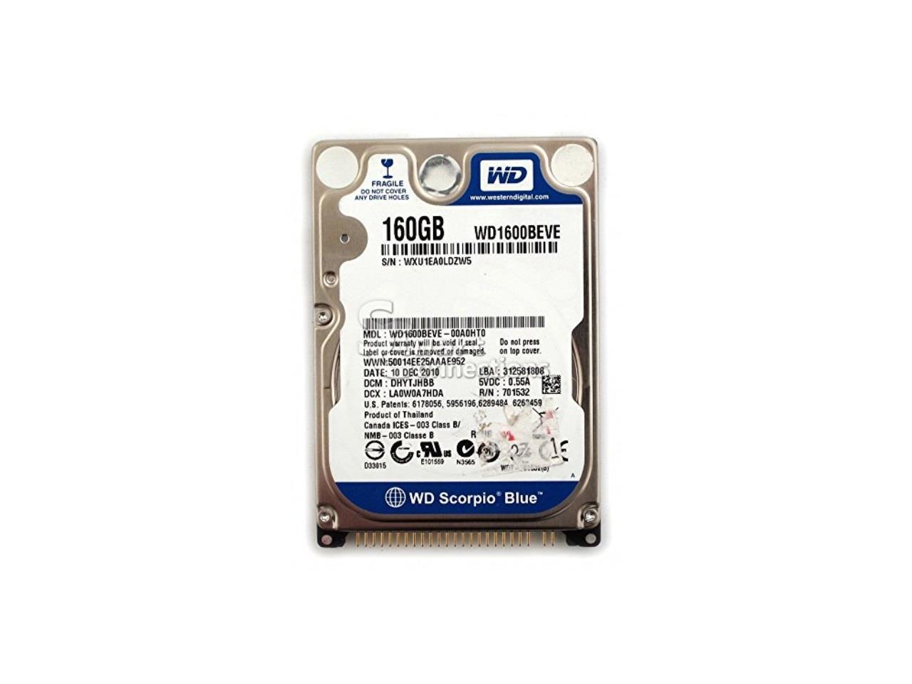 WD Scorpio WD1600BEVE - hard drive - 160 GB - ATA-100 - Newegg.com