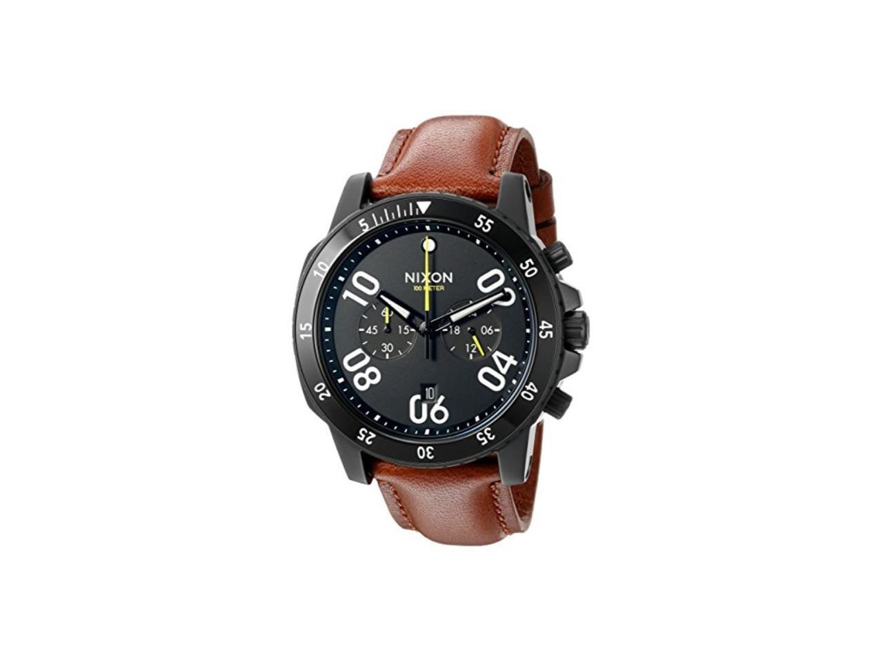nixon ranger chrono leather