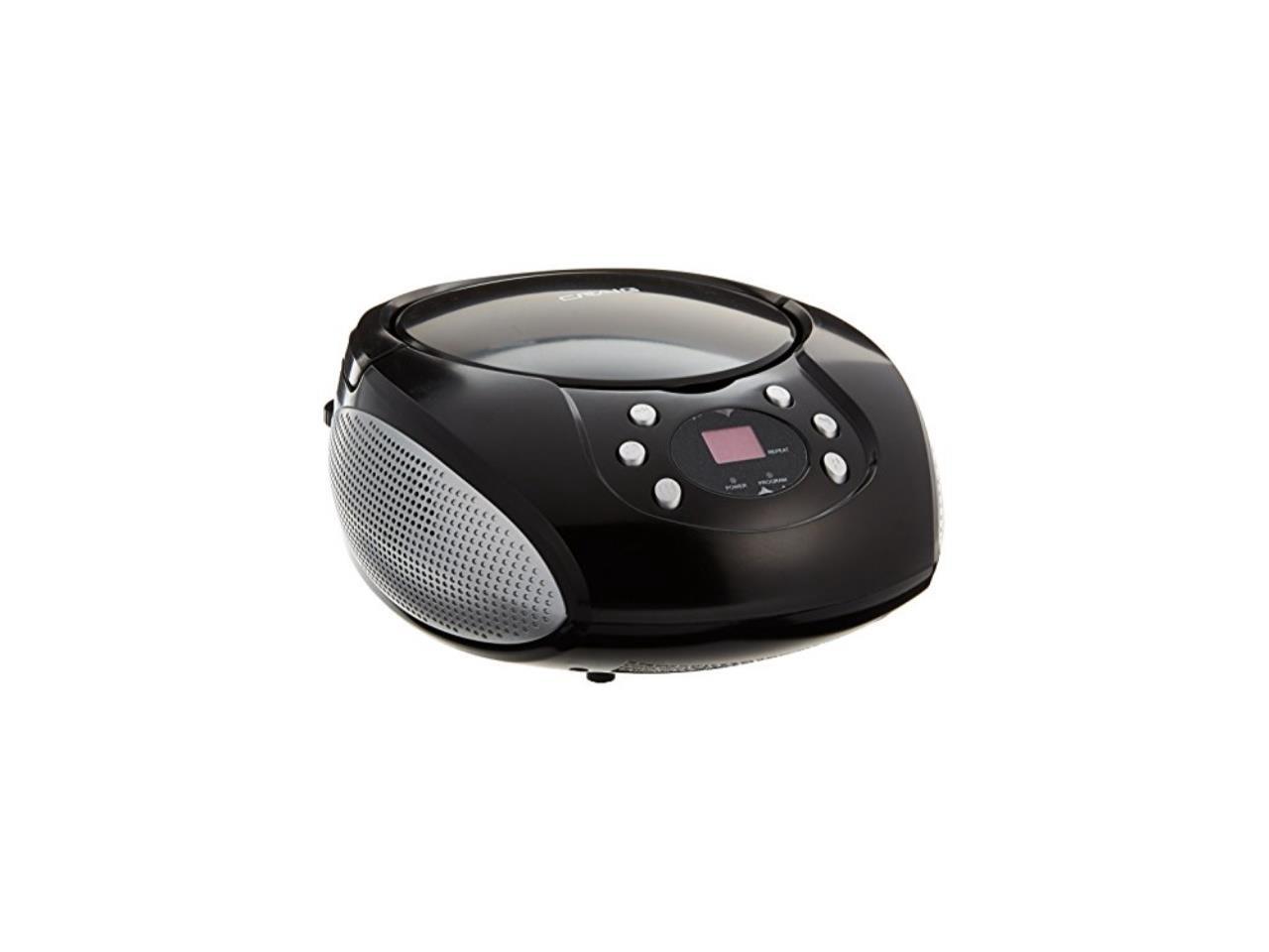 Craig Portable CD Boombox with AM/FM Radio, Black CD6918