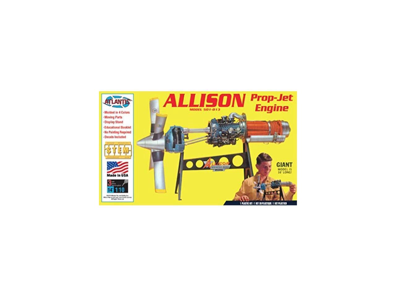 allison prop jet aircraft engine stem plastic model kit 1/10 atlantis