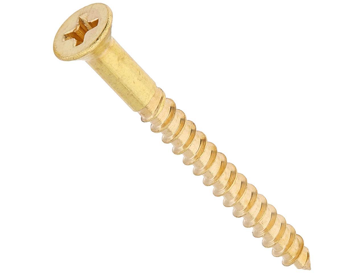 HILLMAN FASTENER 385664 BRS Wood Screw, 6X11/2