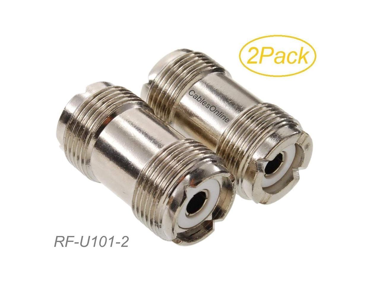 2Pack UHF SO239 Female to Female Inline RF Coax Coupler