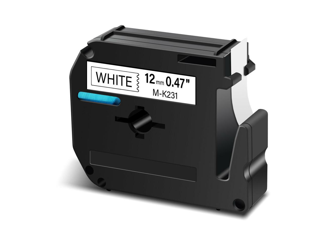 4PK Black on White Label Tape For Brother M-K231 MK231 P-touch PT-65 PT-85 1/2'' 