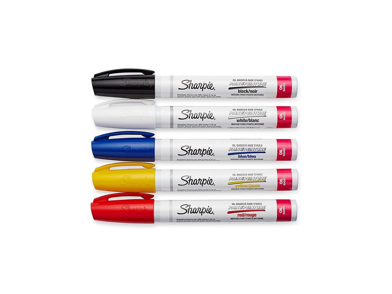 Medium Point Assorted Classic Colors Sharpie Oil-Based Paint Markers Set of 5 