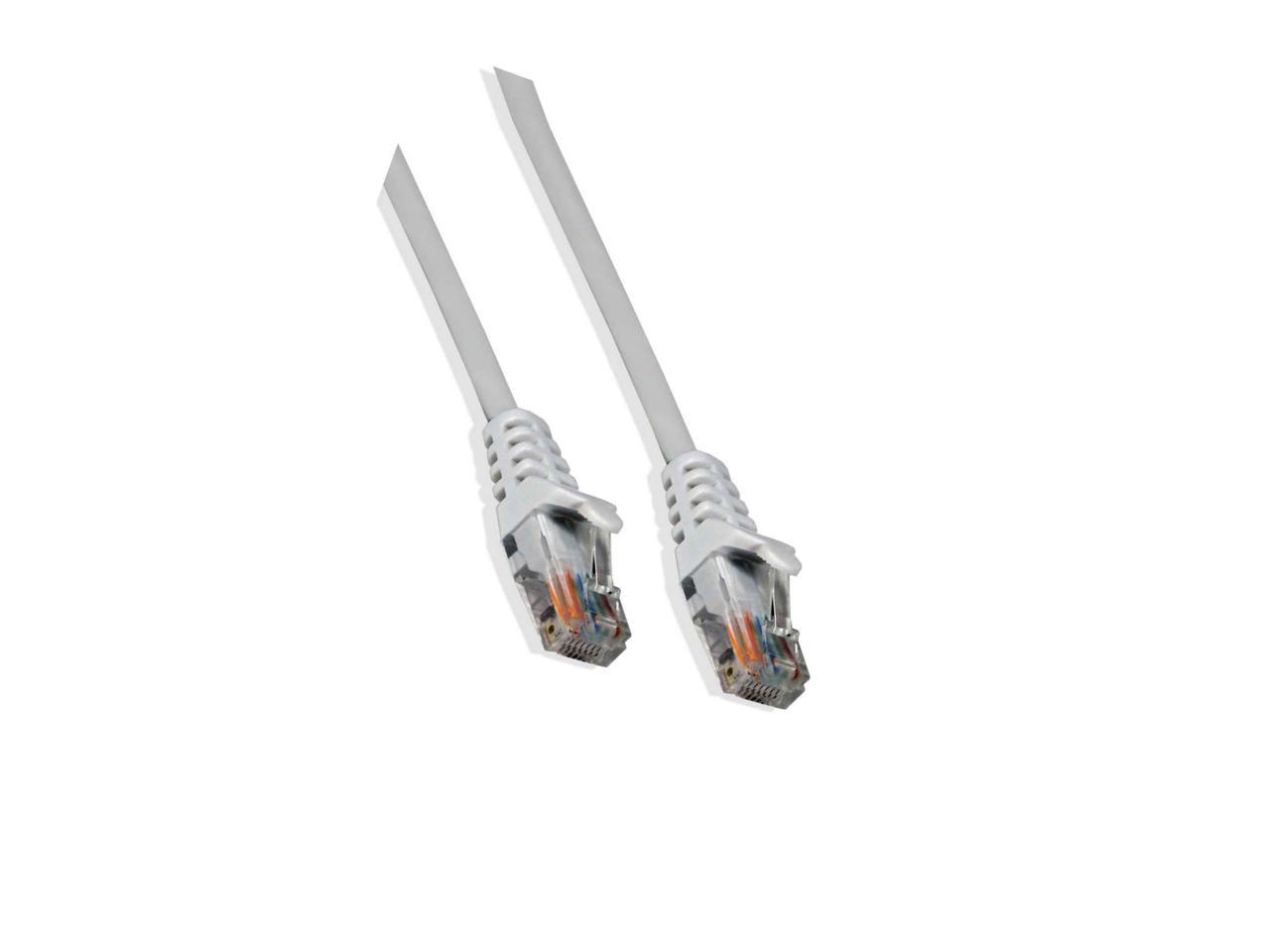 5 Pack LOGICO 2Ft Cat5e Ethernet RJ45 LAN Wire Network White UTP 2 Feet Patch Cable