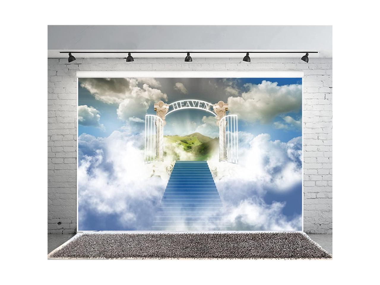 10X7Ft Stairway To Heaven Photography Background Paradise Gate Backdrop Sky  Clouds Stairs Religion Philosophical Topic Church Christian Play Bless  Angel Photo Studio Props Video Drape Wallpaper - Newegg.com