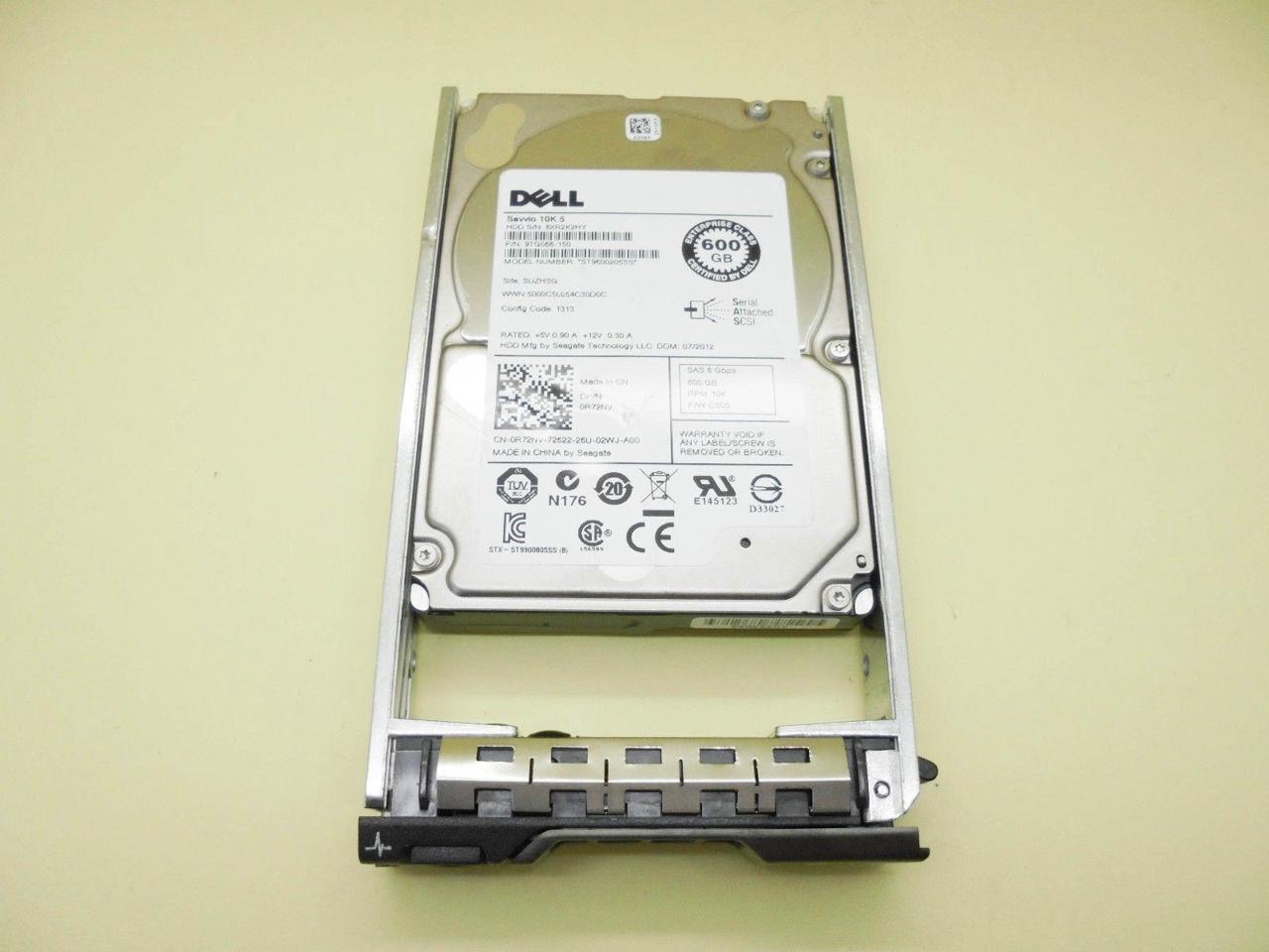 DELL R72NV 0R72NV ST9600205SS 600GB 10K 6G  2.5" SAS HDD HARD DRIVE 