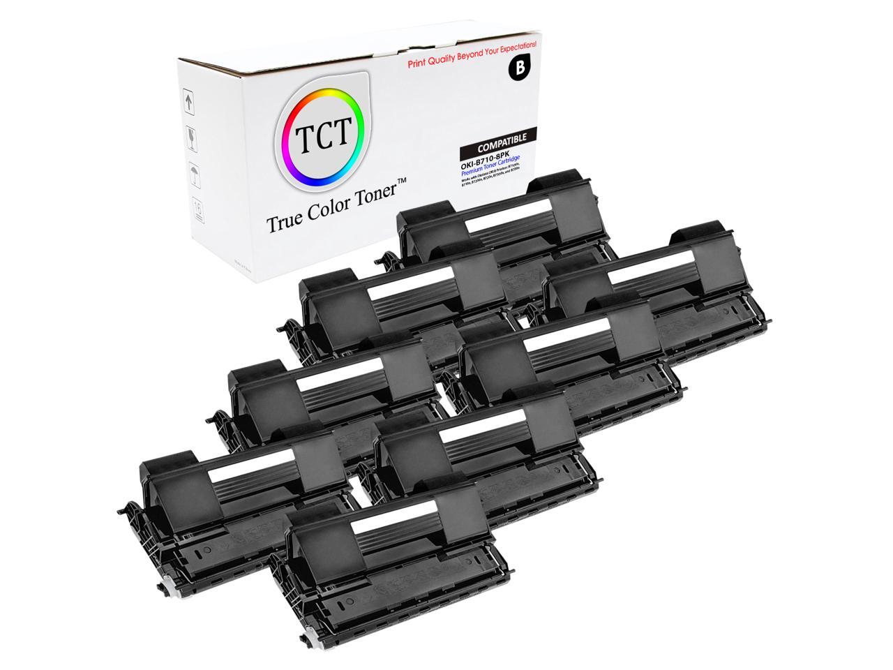 4 Pack 15,000 Pages TCT Premium Compatible Toner Cartridge Replacement for Okidata B710 52123601 Black Works with Okidata B720 B730 Printers