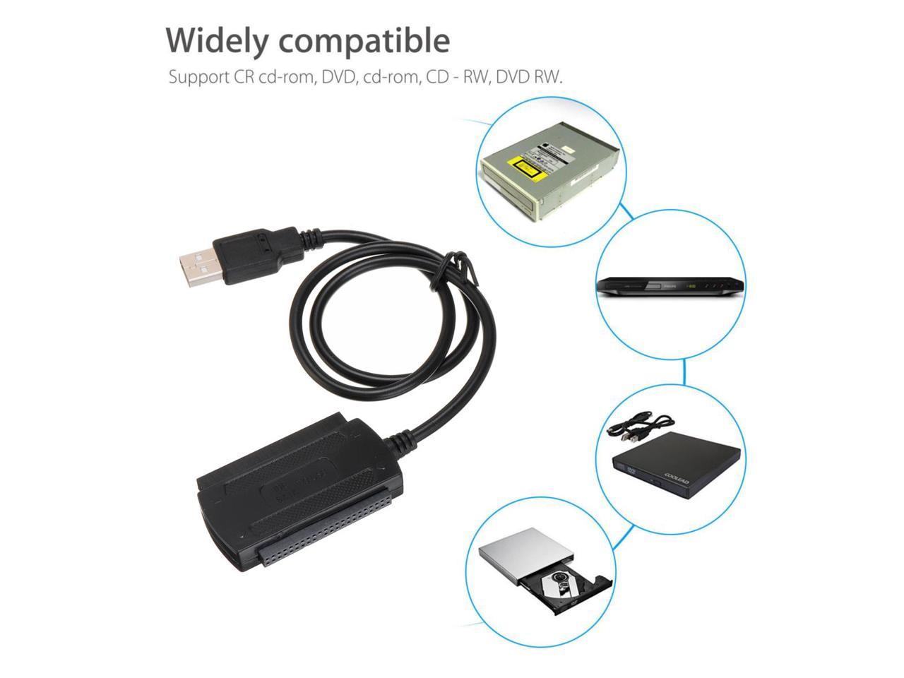 Sata Pata Ide Drive To Usb Adapter Converter Cable For Inch Hard Drive Disk High