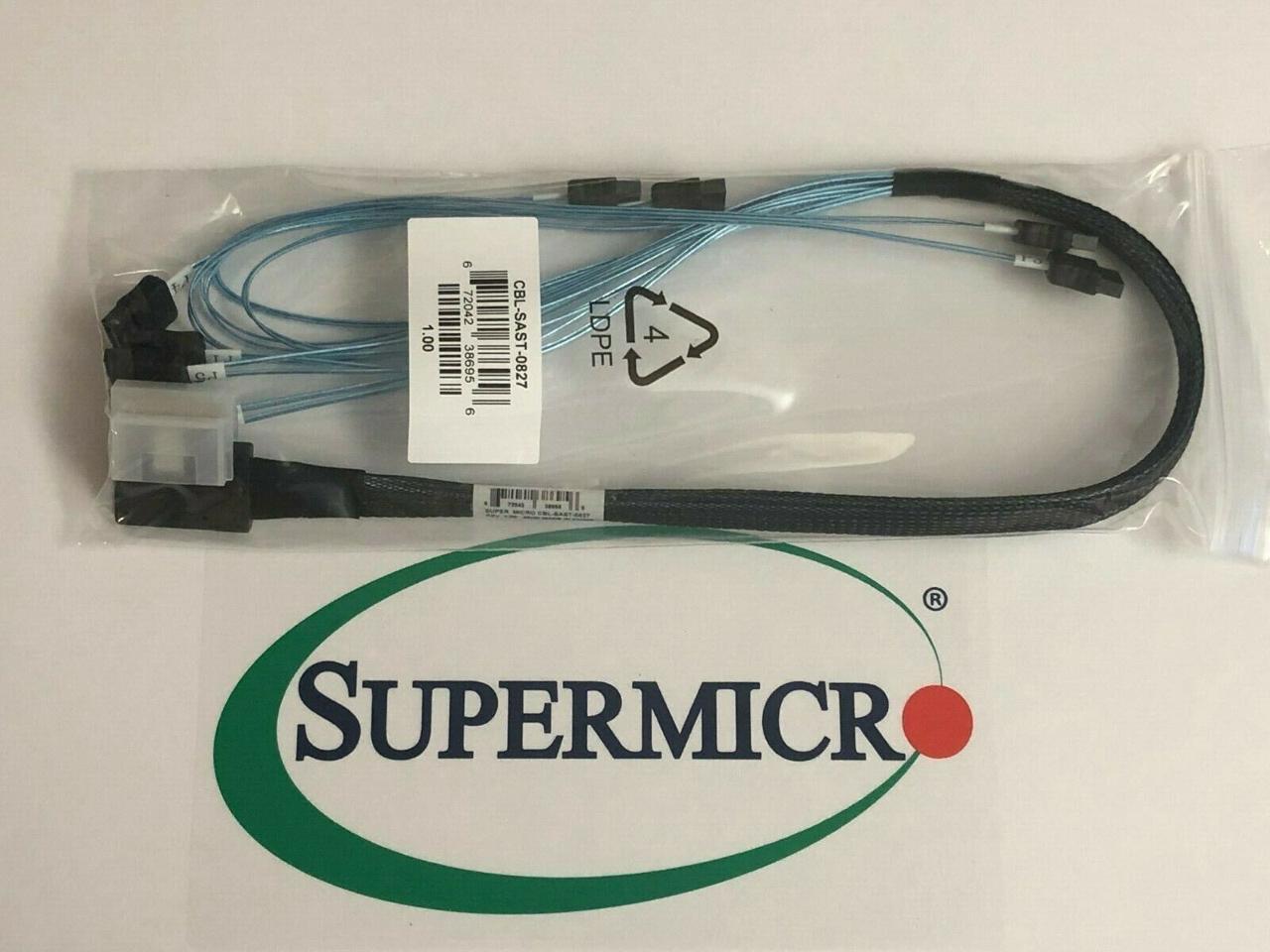 Supermicro CBL-SAST-0827 SLIMLINE SAS x8 (LA) to 8 SATA x4,INT, 70CM ...
