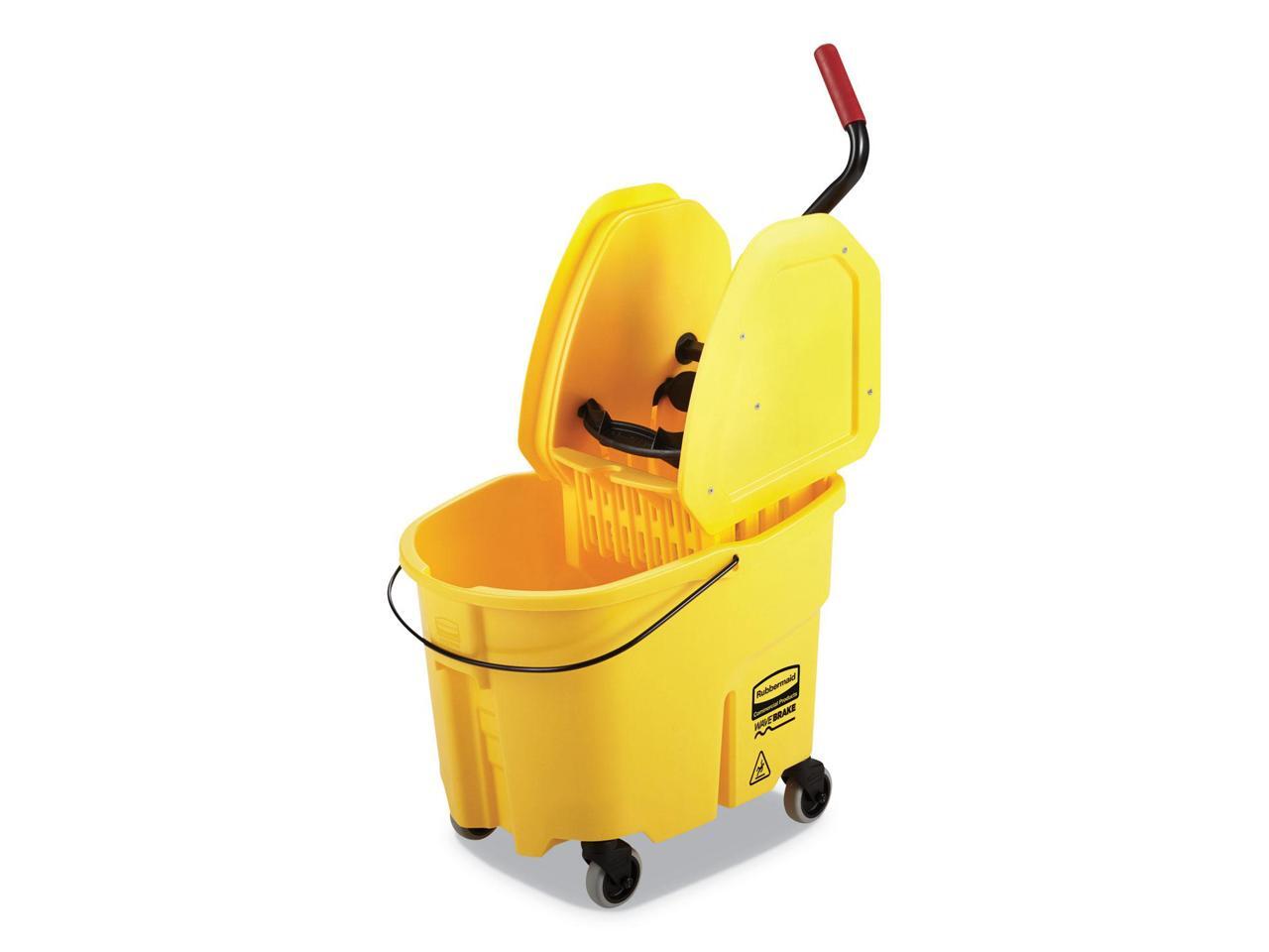 Rubbermaid Yellow Polypropylene Mop Bucket and Wringer, 83/4 gal