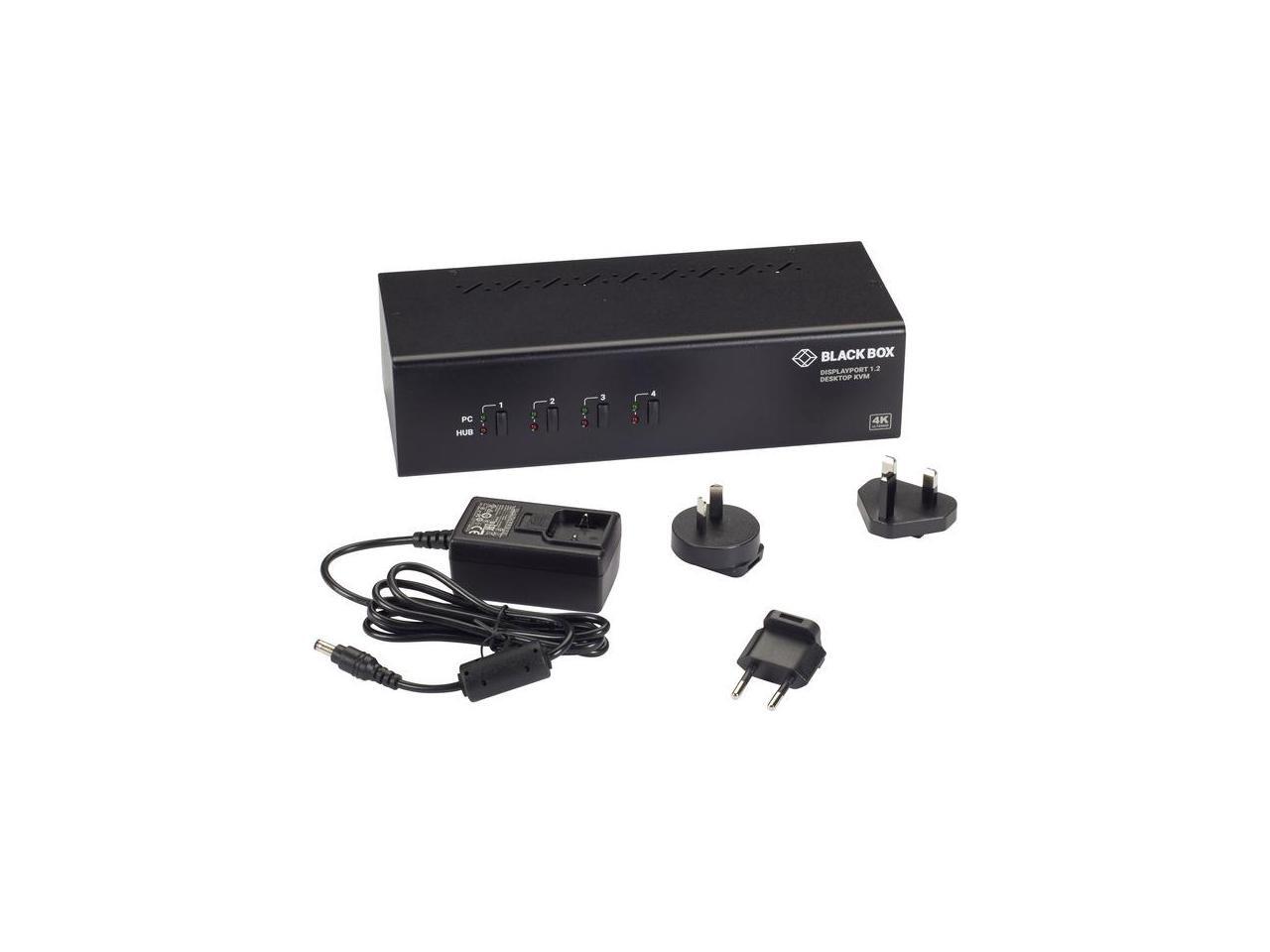 Black Box KV6224DP KVM Switch DualMonitor, DisplayPort 1.2, 4K 60Hz