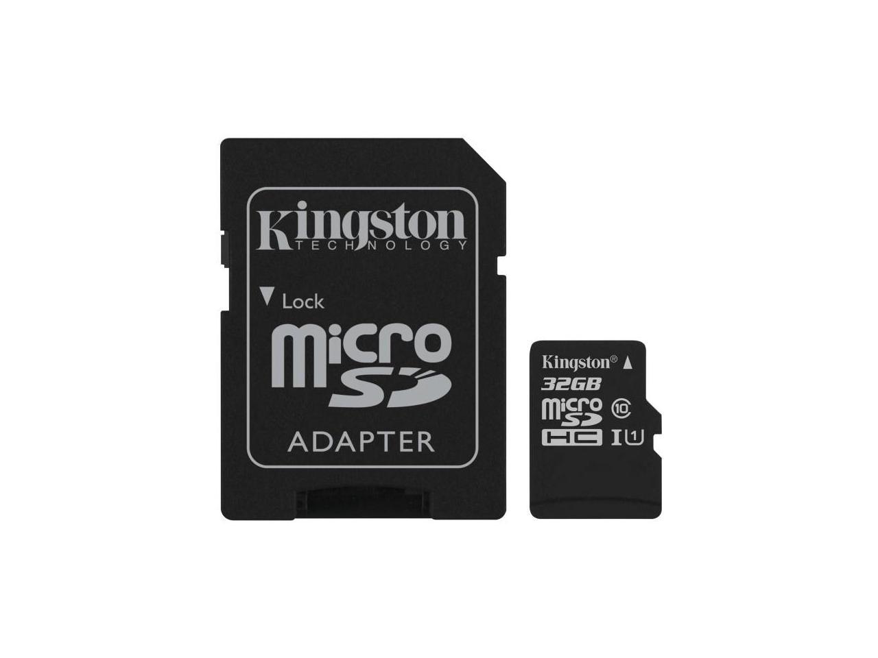 Kingston Technology Canvas Select 32gb Class 10 Uhs I Microsdhc Memory Card With Sd Adapter Newegg Com