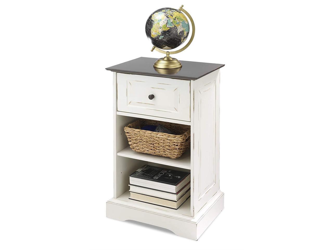 Whitmor Distressed 2 Shelf Storage Cabinet Chestnut White Newegg Com