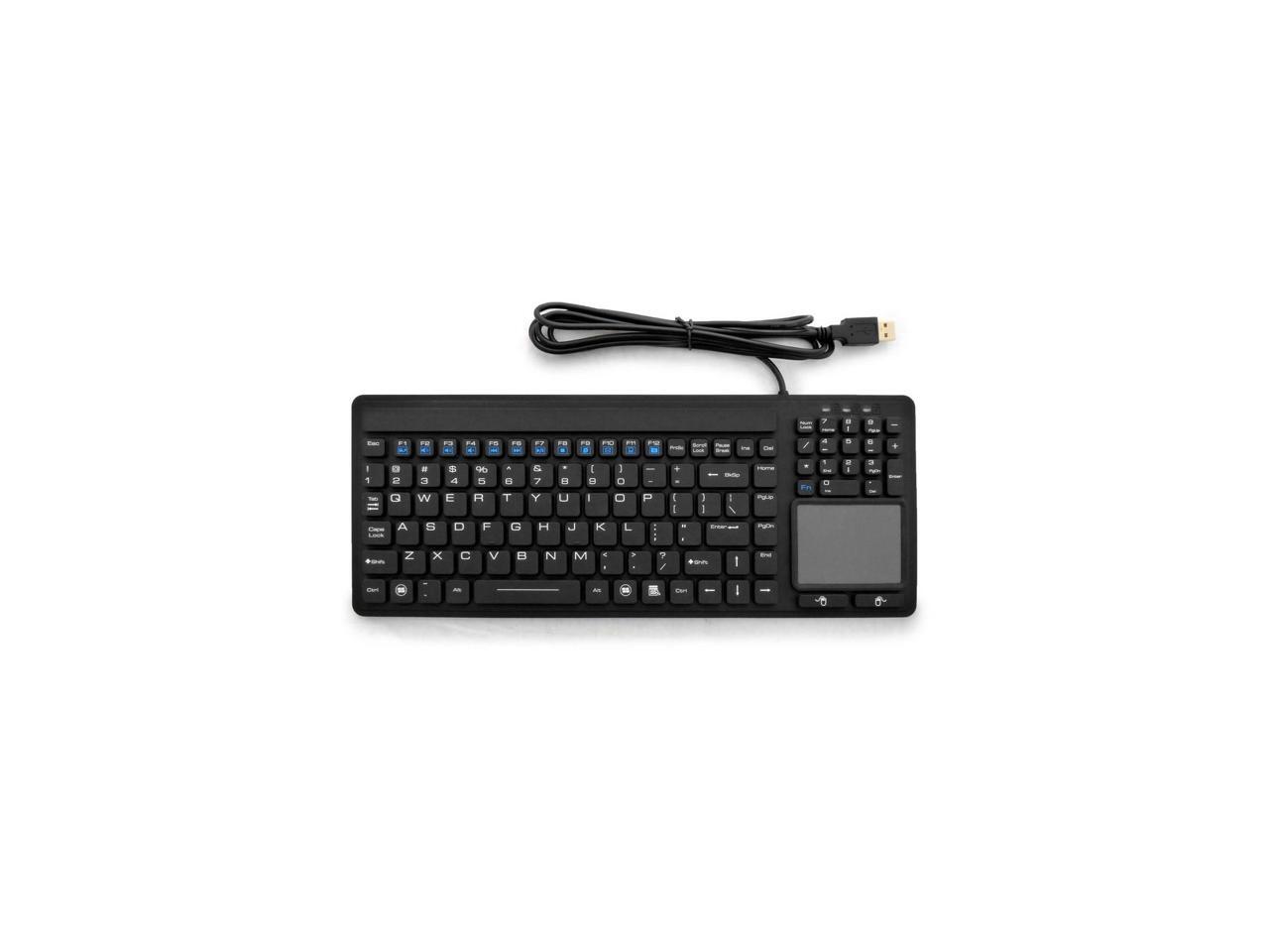 SolidTek KBIKB107 Solidtek Industrial Mini Keyboard with Touchpad on