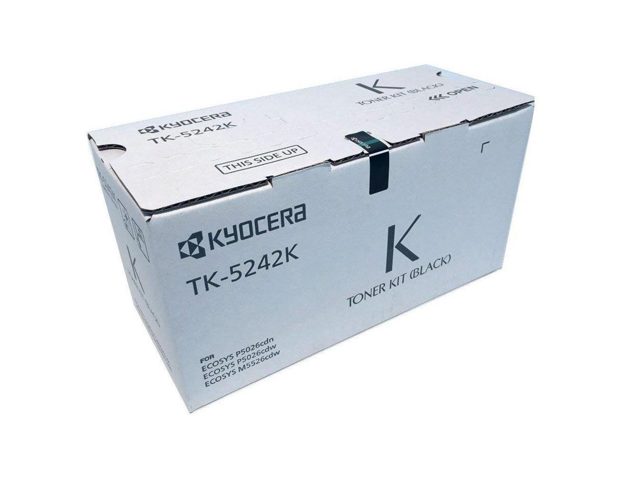 4 Pack Do it Wiser Compatible Toner Cartridge Replacement for TK-5242 Kyocera Ecosys M5526cdw P5026cdw P5026cdn M5526cdn TK-5242K TK-5242C TK-5242M TK-5242Y 