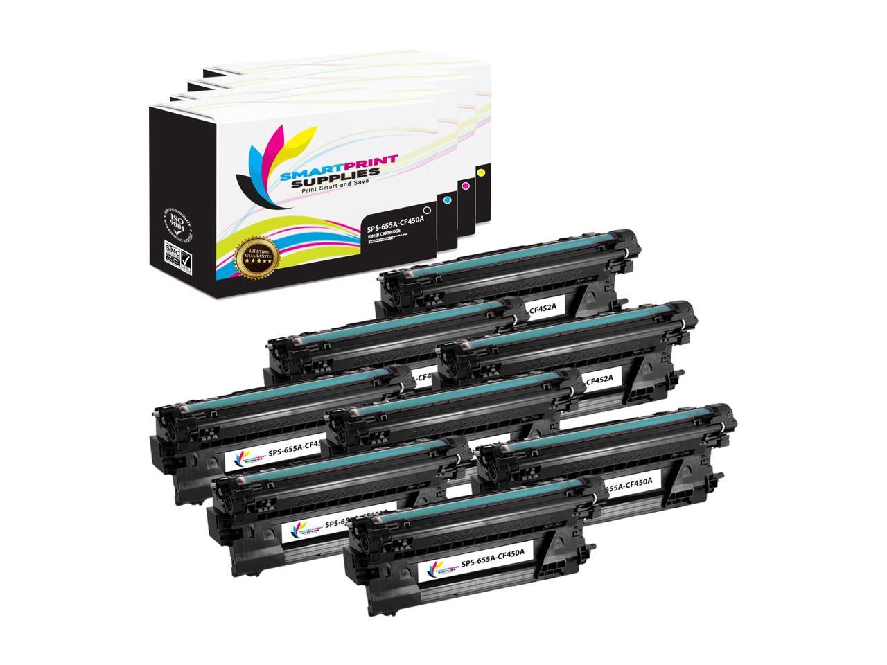 Smart Print Supplies 655A HP CF451A Cyan Compatible Toner Cartridge Replacement for Color Laserjet Enterprise M652 M653 M681 M682 Printers 10,500 Pages 