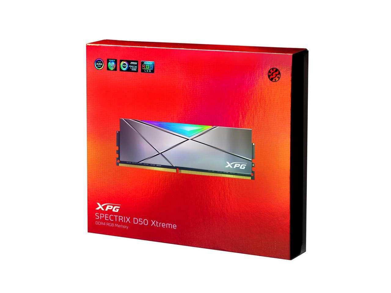 XPG SPECTRIX D50 Xtreme RGB Desktop Memory 16GB 2x8GB DDR4 5000MHz 