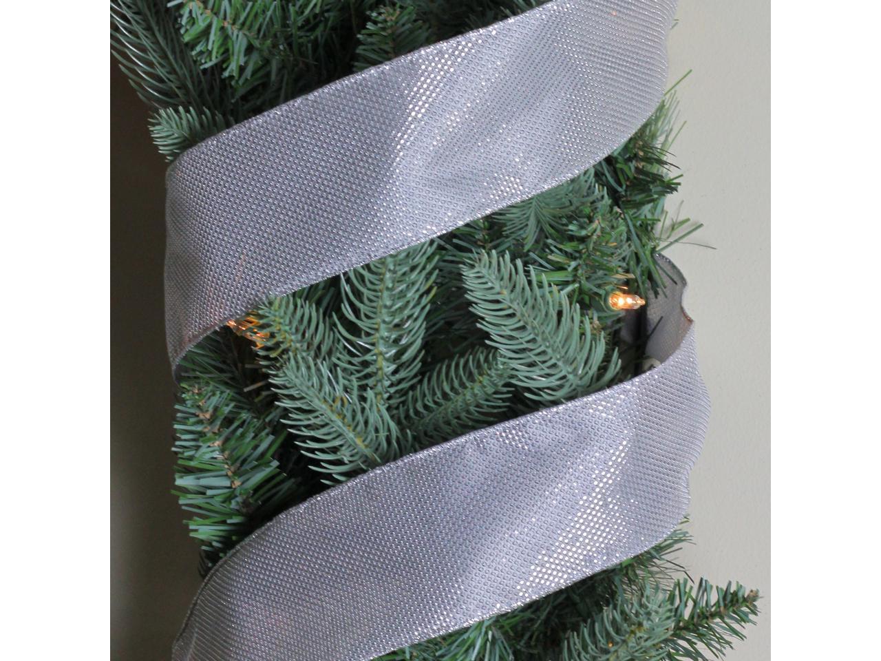 Simply Gray Burlap Wired Christmas Craft Ribbon 2 5 X 10 Yards 