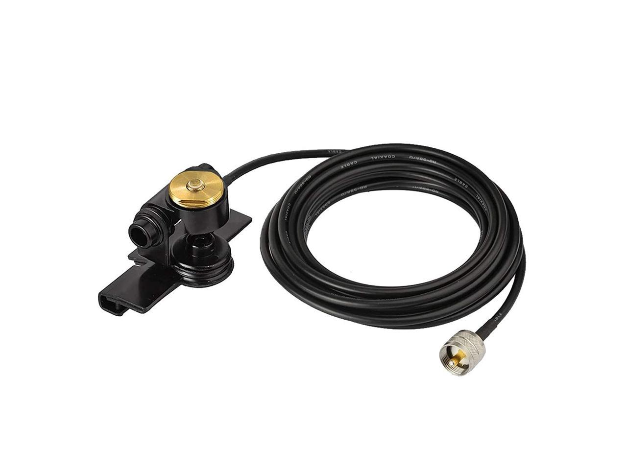 10ft Mount+L Bracket Solid Brass NMO Antenna Mount with UHF Male PL259 Connector 10 ft R58/U Coax Cable Plus NMO L Bracket 3/4 inches Hole for for Ham UHF VHF CB Cellular Trucker Antenna 