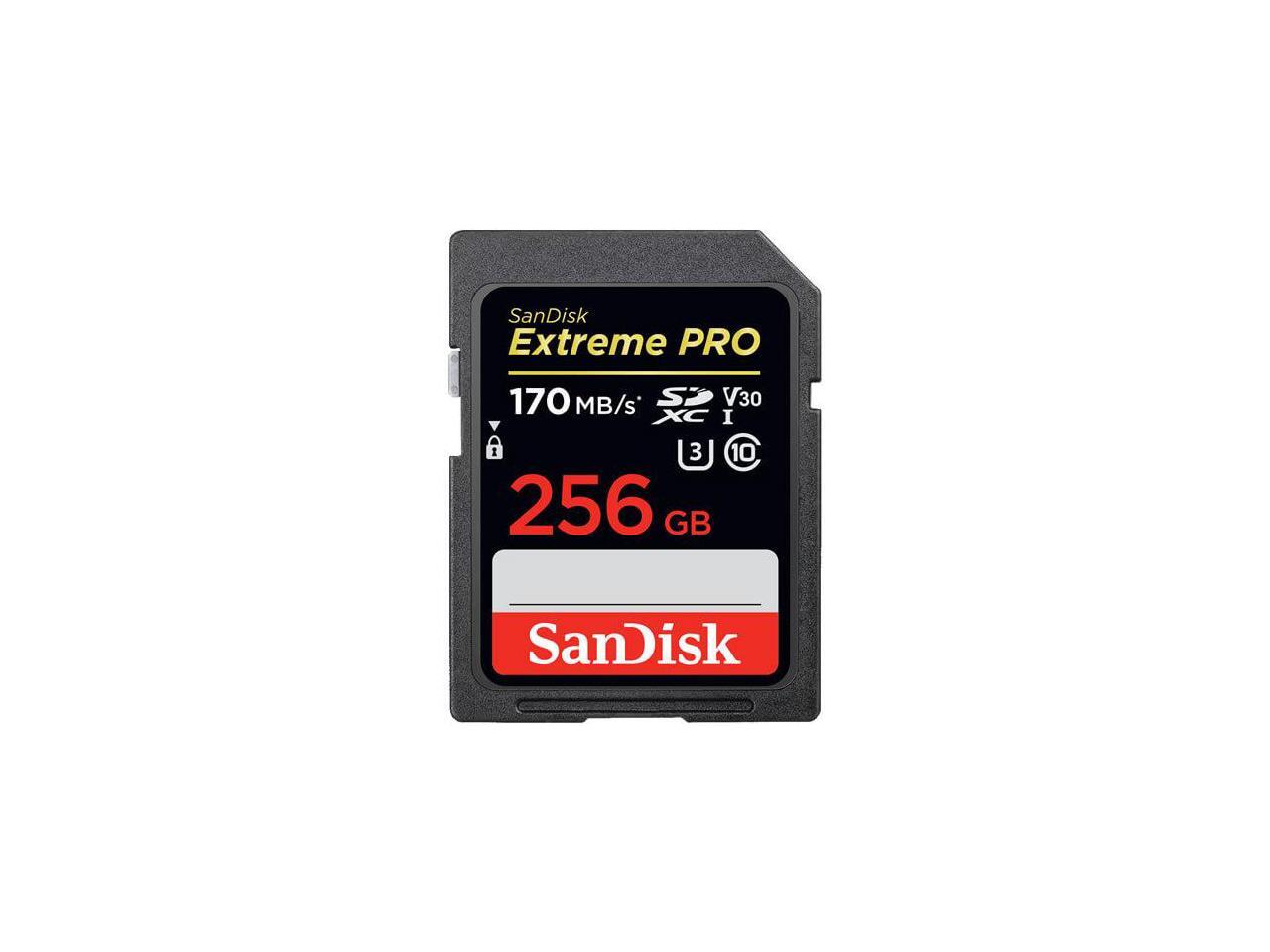 SanDisk Extreme Pro 256GB SDXC Secure Digital Extended Capacity 170MB/s