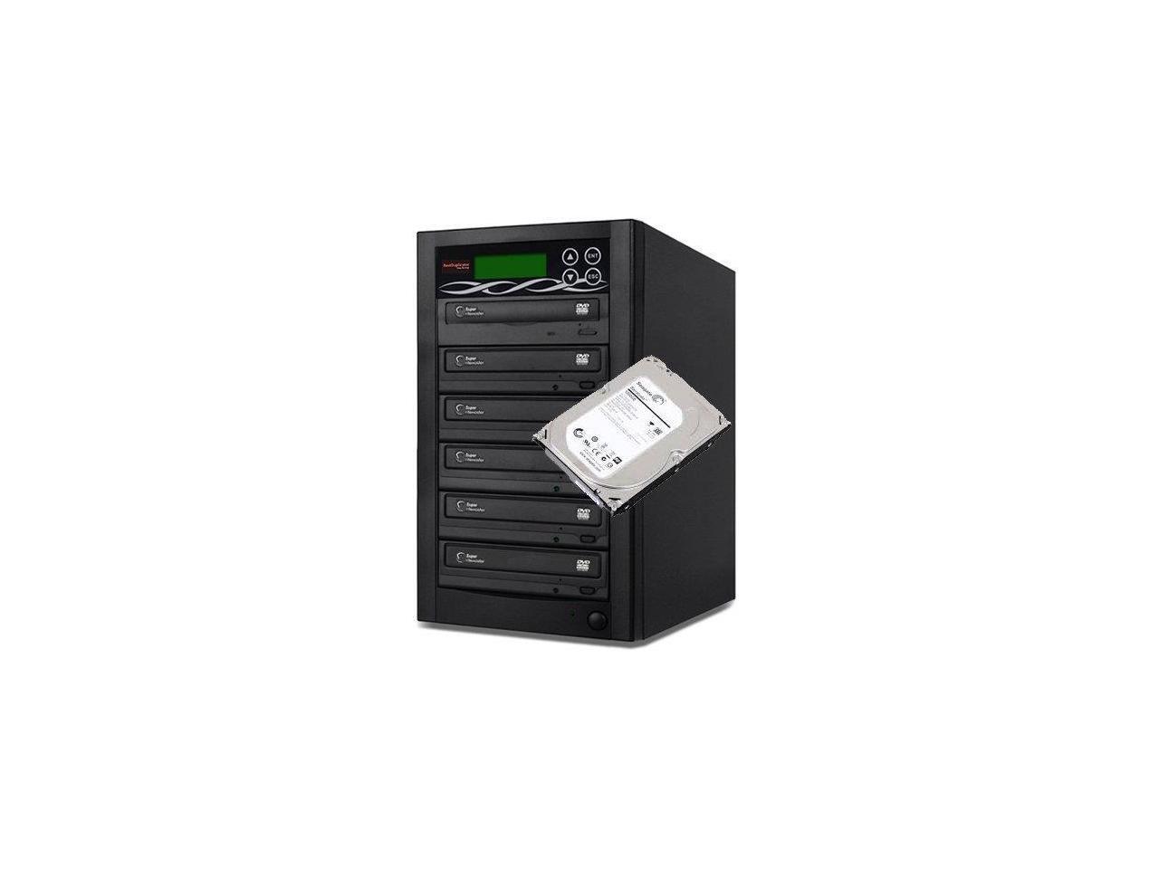 BestDuplicator DVD Duplicator 5 Target Builtin 24X Burner + 1TB Hard Drive Storage (1 to 5