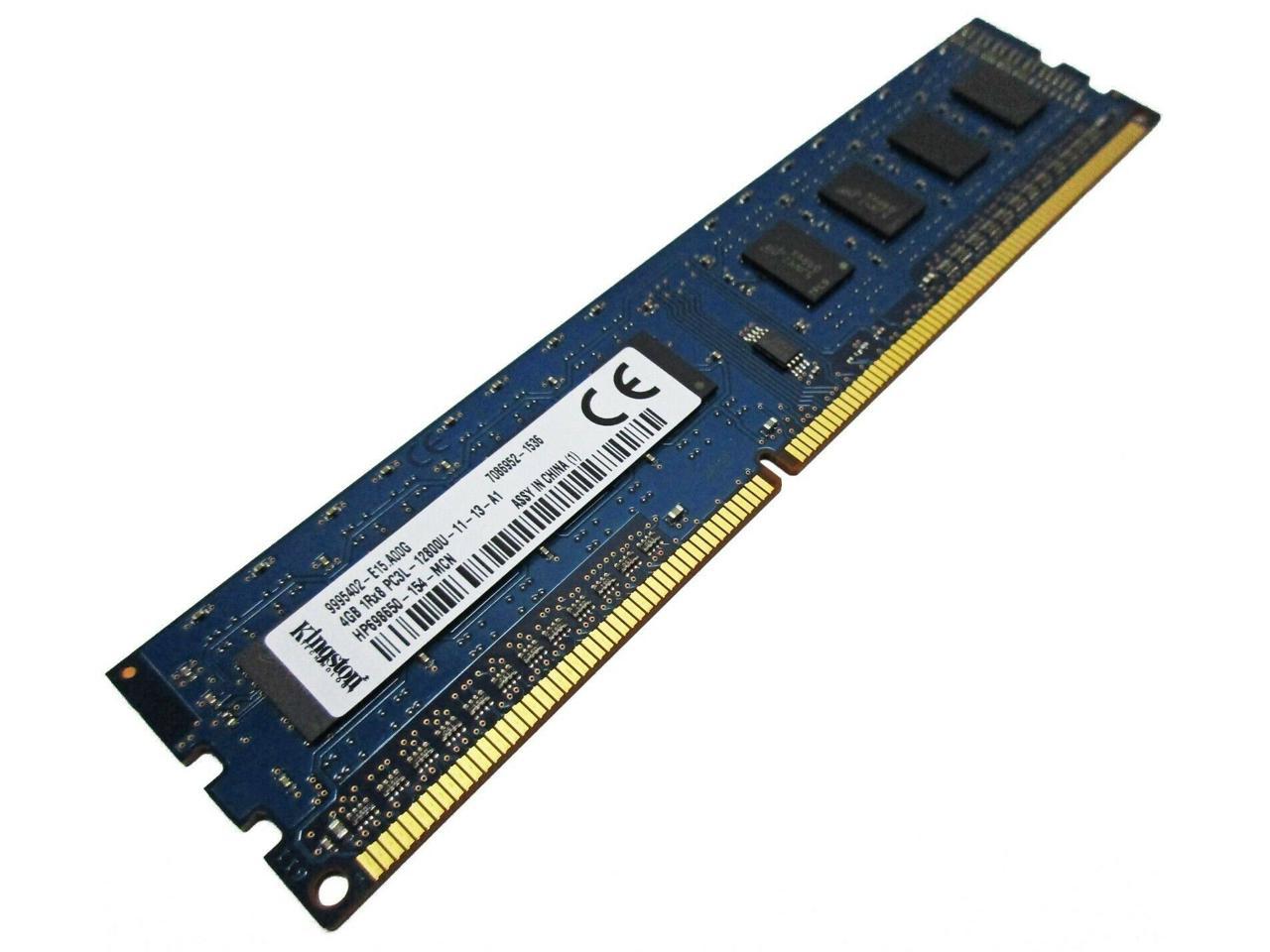 Kingston PC3L-12800U 4GB DIMM 1600 MHz DDR3 Desktop Memory 