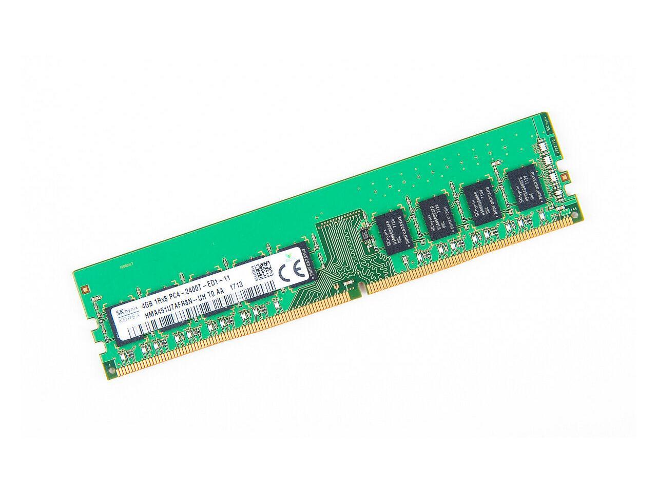 SK Hynix 4GB 1Rx8 PC4-2400T-E DDR4 Unbuffered RAM is module ECC  HMA451U7AFR8N-UH