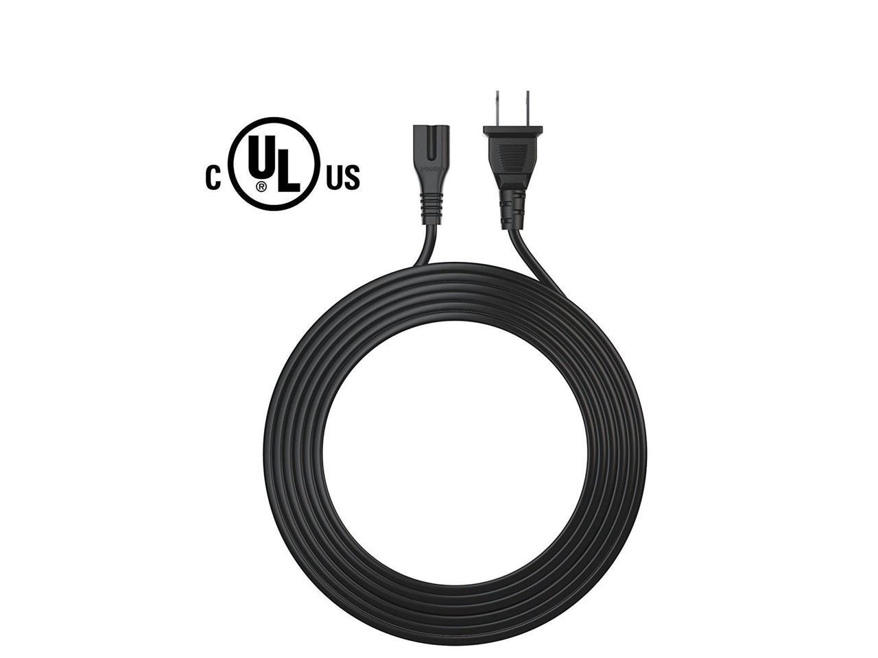 UL Listed Pwr Extra Long 12 Ft 2 Prong PolarizedPowerCord for VizioLEDTV SmartHDTV EM
