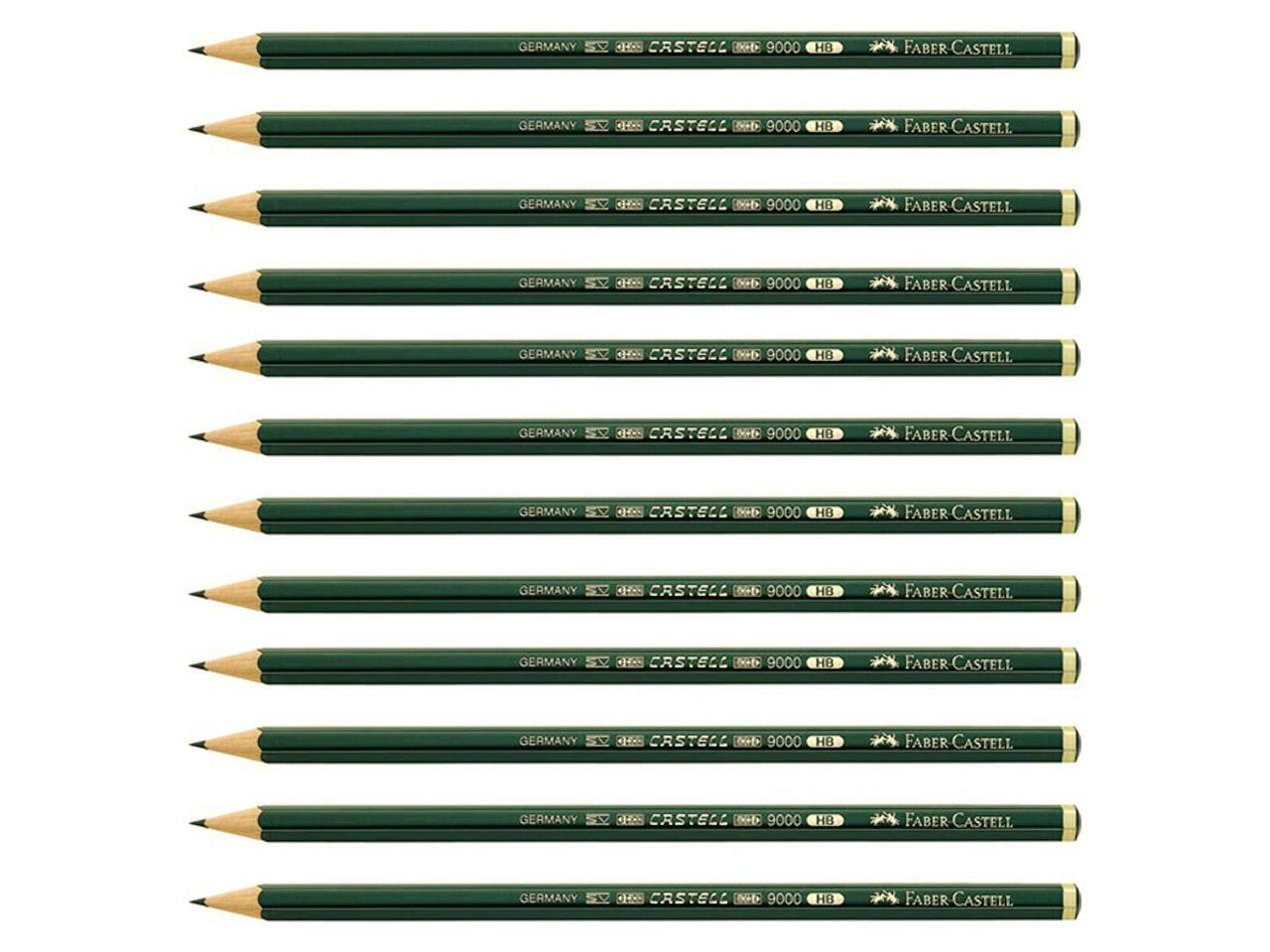 Faber-Castell Pencils, Castell 9000 Art graphite pencils, HB No.2 ...