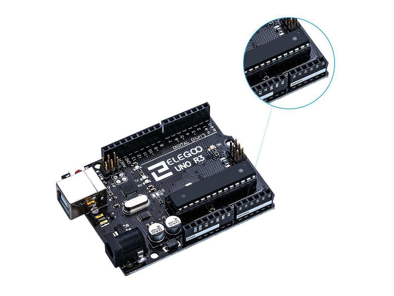 Sunigo 2pcs UNO R3 ATmega328P ATMEGA16U2 Development Board Compatible with UNO R3 Arduino 