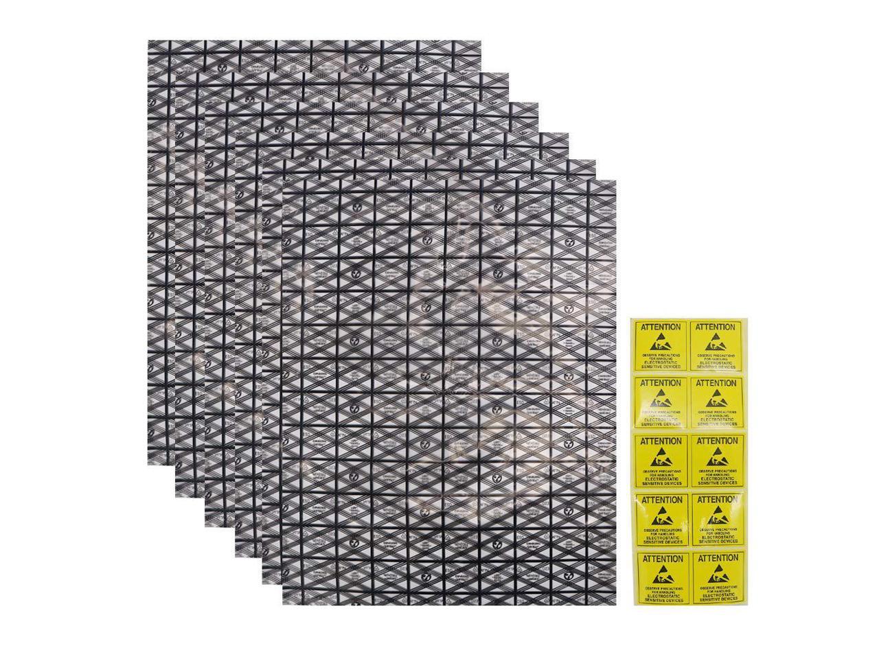 100 ESD Anti-Static Shielding Bags 3.1mils 7"x15"in Inner Diameter ,Open-Top 