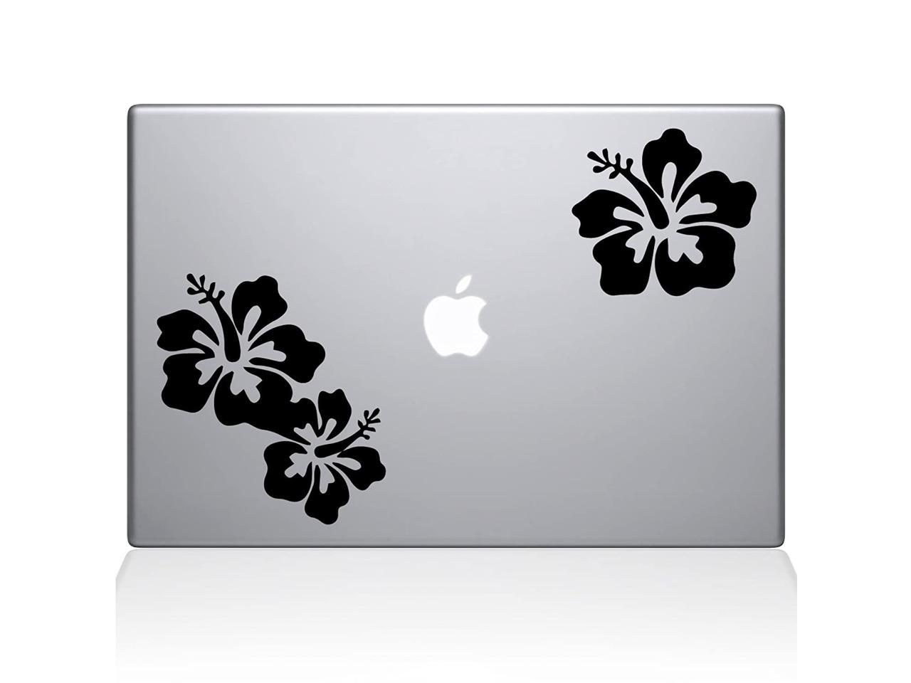2015 & Older Models 15 MacBook Pro 1456-MAC-15P-S Silver The Decal Guru Hibiscus Decal Vinyl Sticker