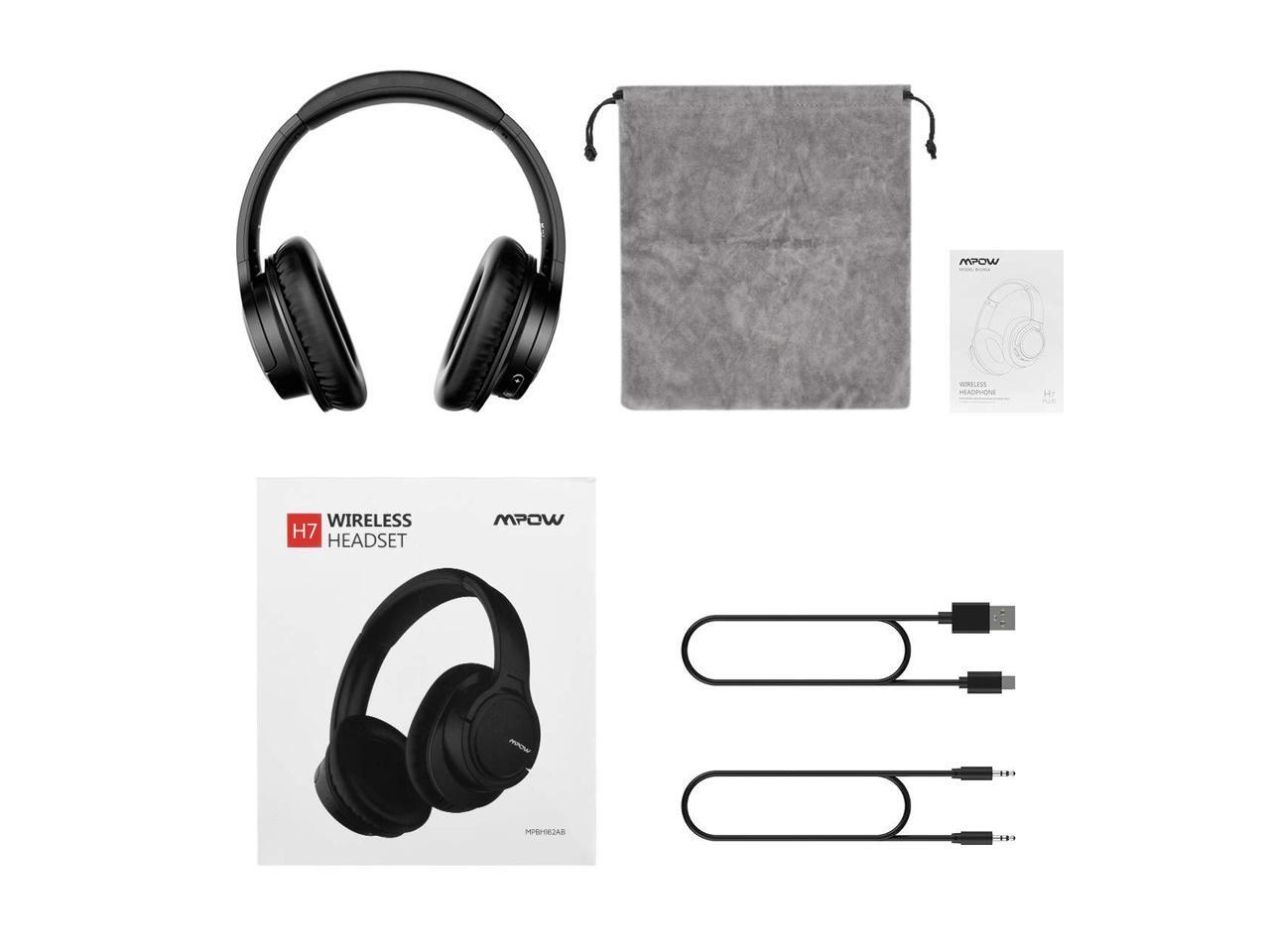 mpow h7 wireless headphones over ear